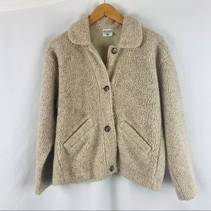 Vintage Columbia Brown Teddy Jacket with Pockets
